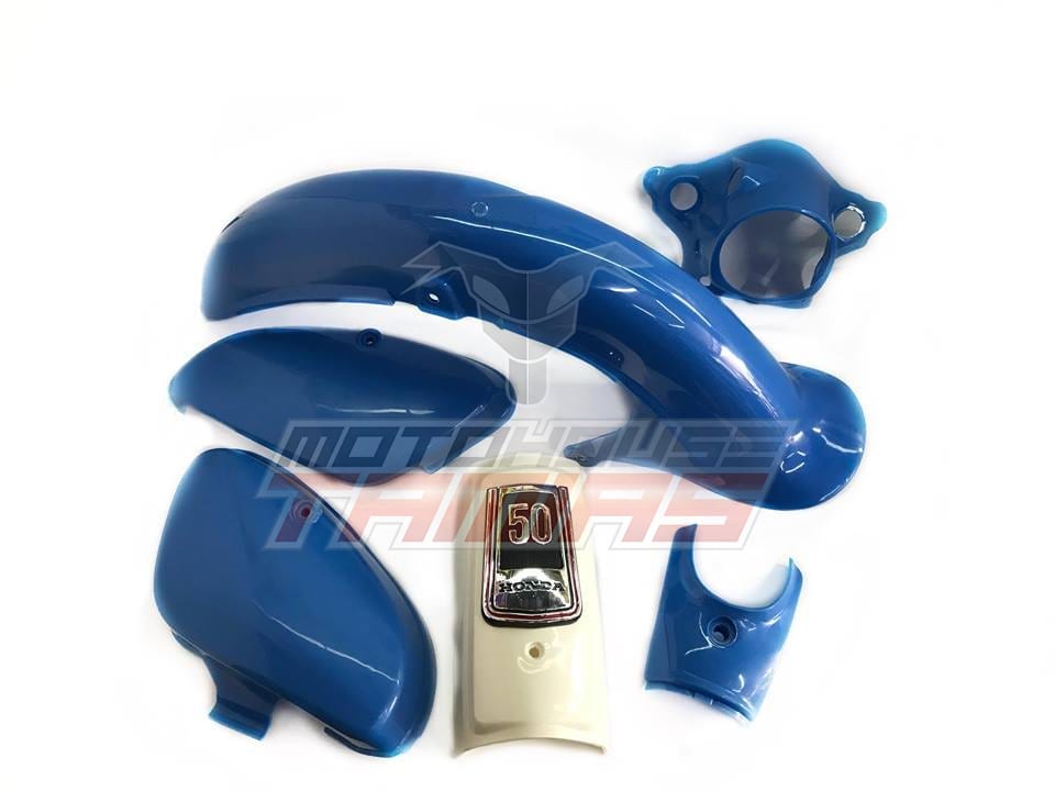 Κουστούμι σετ πλαστικών Honda C50 μπλε - MotoHouse Tamias