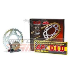 Σετ κίνησης Γρανάζια-Αλυσίδα JT-DID Μαύρη Αλυσίδα για Honda Innova 125 μετατροπή σε 428 αλυσίδα