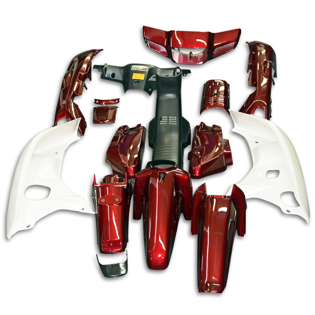 Κουστούμι σετ πλαστικά HONDA ASTREA GRAND STRONG βυσσινί