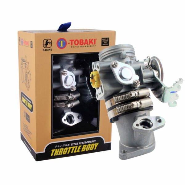 ΣΩΜΑ ΨΕΚΑΣΜΟΥ RACING 38MM ΜΕ ΛΑΙΜΟ YAMAHA CRYPTON X 135-150 TOBAKI