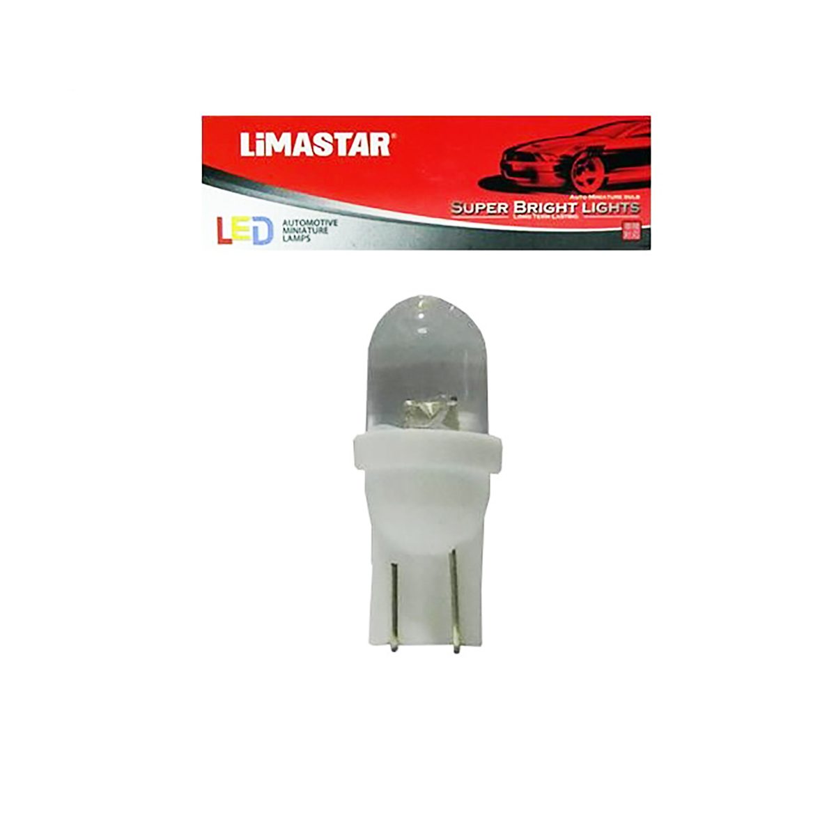 Λάμπα Led Mini T10 στρόγγυλες Clear λευκή LIMASTAR - MotoHouse Tamias