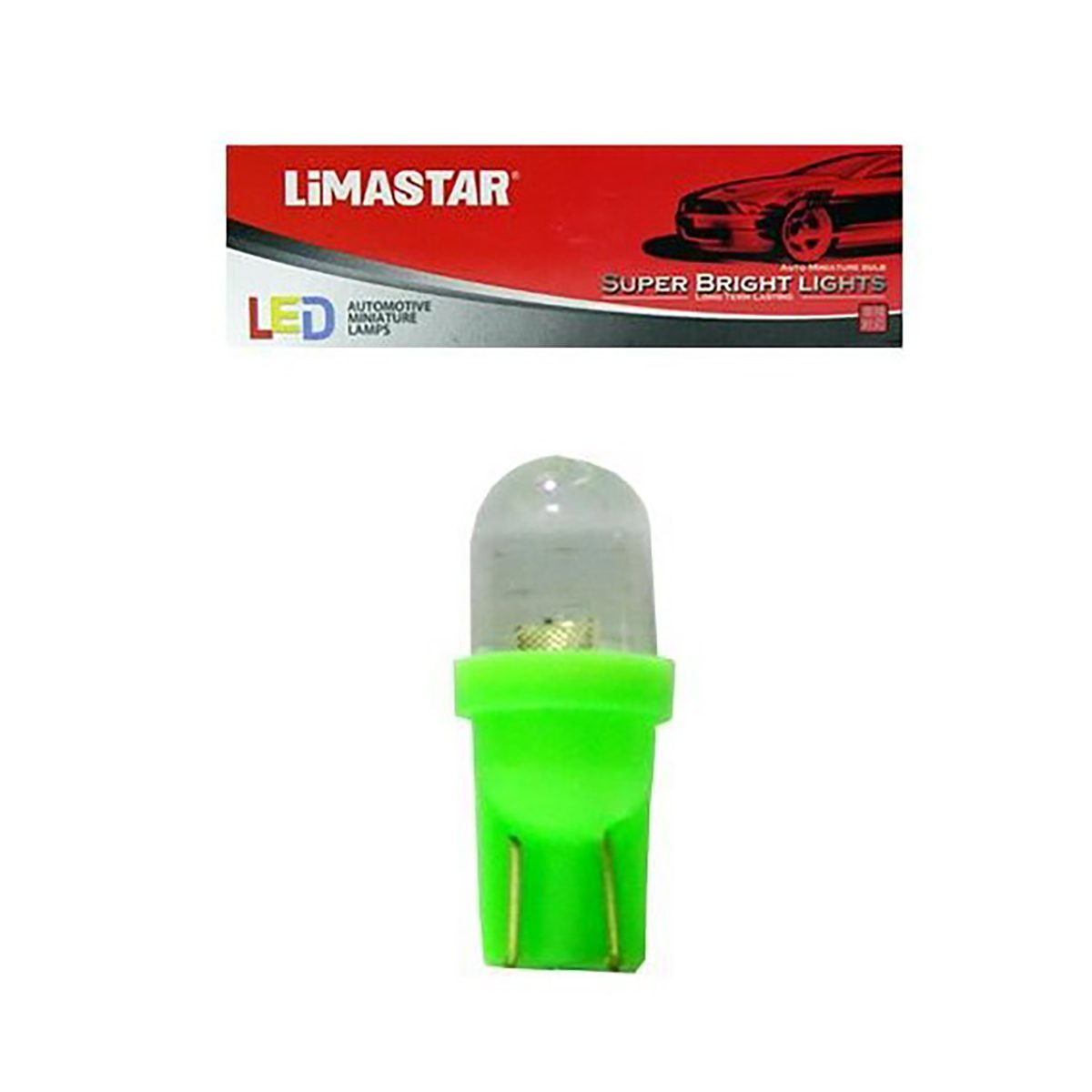 Λάμπα Led Mini T10 στρόγγυλες πράσινες LIMASTAR τεμ - MotoHouse Tamias