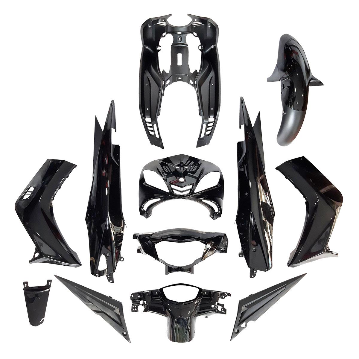 Κουστούμι σετ πλαστικών γνήσιο Yamaha Crypton X 135 μαύρο - MotoHouse Tamias