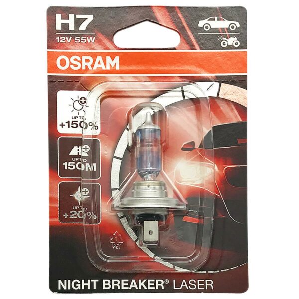 ΛΑΜΠΑ H7 12V 55W PX26D NIGHT BREAKER LASER OSRAM