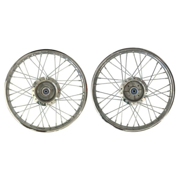 ΤΡΟΧΟΙ ΖΑΝΤΕΣ ΣΕΤ ΝΙΚΕΛ ΜΕ CNC ΣΕΤ ΚΕΝΤΡΑ HONDA C50 / GLX ΜΕ ΡΟΥΛΕΜΑΝ TTN ΤΙΤΑΝ