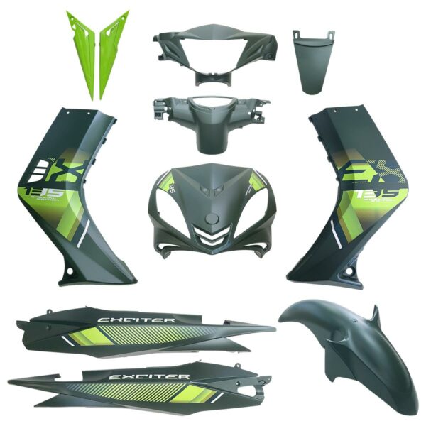 ΚΟΥΣΤΟΥΜΙ ΣΕΤ ΠΛΑΣΤΙΚΩΝ YAMAHA CRYPTON X 135 RAPIDO ΠΡΑΣΙΝΟ ΜΑΤ