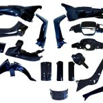 Σετ κουστούμι πλαστικών γνήσιο KAWASAKI KAZE-R 115 ΜΑΥΡΟ