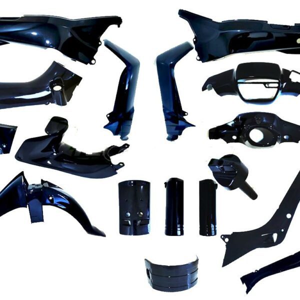 Σετ κουστούμι πλαστικών γνήσιο KAWASAKI KAZE-R 115 ΜΑΥΡΟ