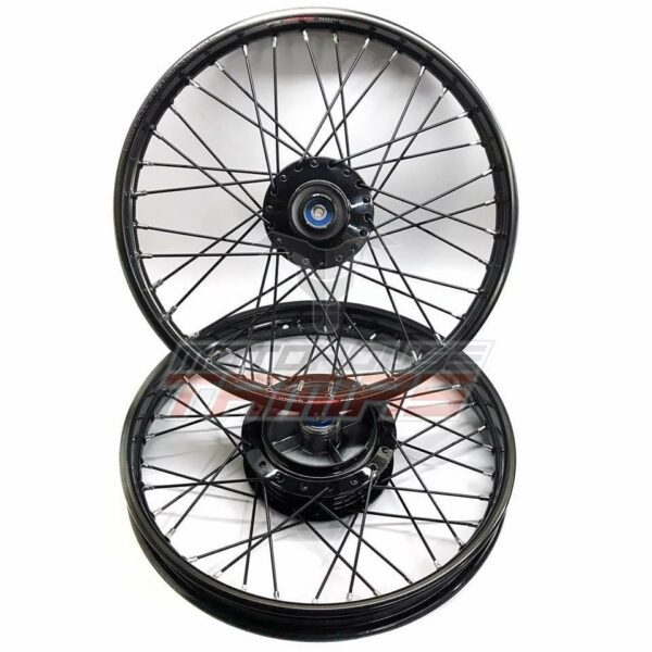 Ζάντες σετ UNION JAPAN μαύρο στεφάνι μαύρο κέντρο μαυρες ακτινες με ρουλεμαν YAMAHA CRYPTON X 135 / T 110