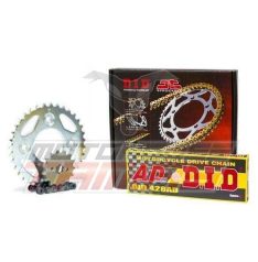 Σετ κίνησης Γρανάζια-Αλυσίδα JT-DID Μαύρη Αλυσίδα για Yamaha Crypton X 135