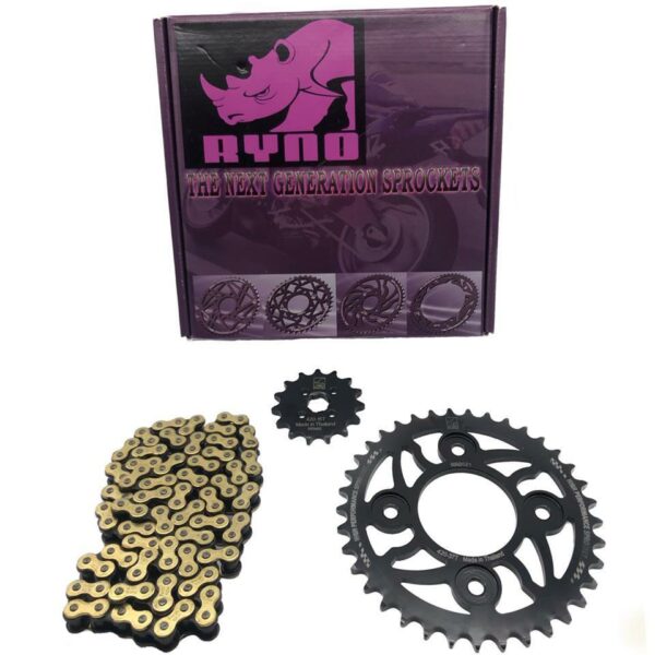 Αλυσιδογράναζα παπί HND WAVE 110 RYNO χρυσή ενισχυμένη αλυσίδα