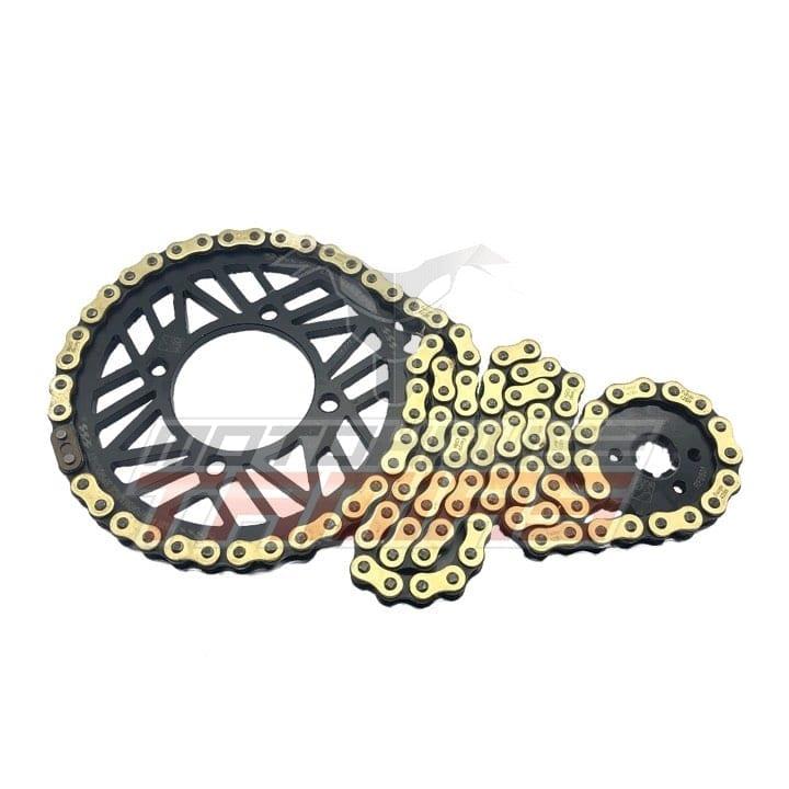 Αλυσιδογράναζα παπί YAMAHA CRYPTON-R 105 RYNO χρυσή ενισχυμένη αλυσίδα