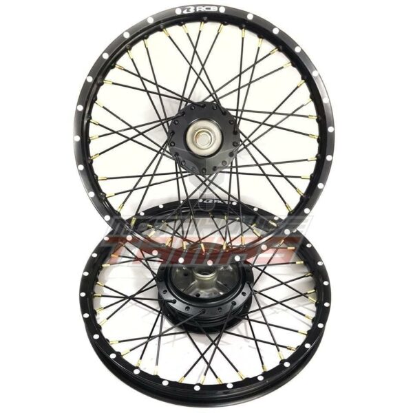 Ζάντες αλουμινίου με τρύπες RACING BOY μαύρες CRYPTON X 135