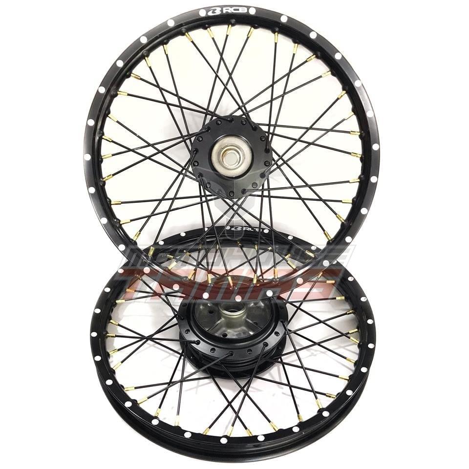 Ζάντες αλουμινίου με τρύπες RACING BOY μαύρες CRYPTON X 135