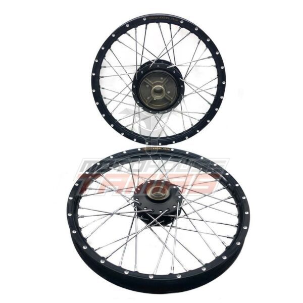 Ζάντες EXCEL μαύρα στεφάνια, νίκελ ακτίνες, μαύρα κέντρα τρυπητές SUZUKI FX (Αντιγραφή)