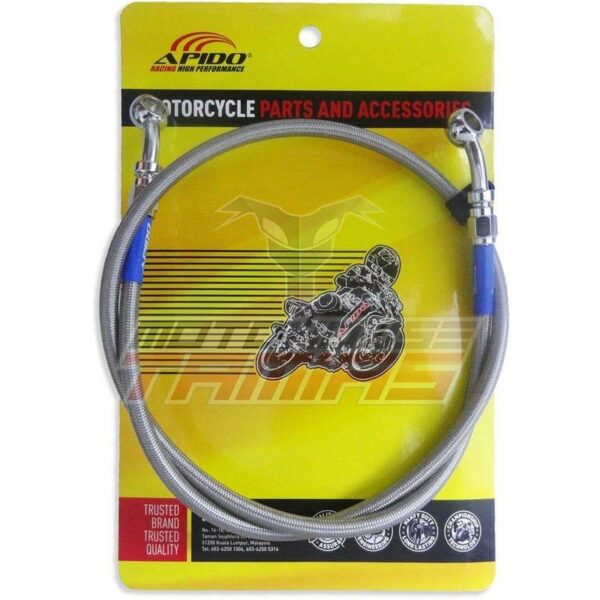 Σωληνάκι Υψηλής Πίεσης Φρένου APIDO RACING Ασημί