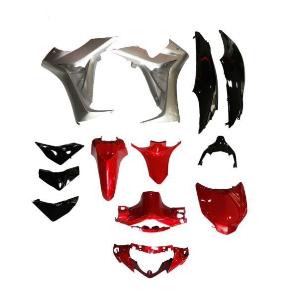 ΚΟΥΣΤΟΥΜΙ ΣΕΤ ΠΛΑΣΤΙΚΩΝ HONDA SUPRA X 125 HELMIN ΚΟΚΚΙΝΟ M-SEKI