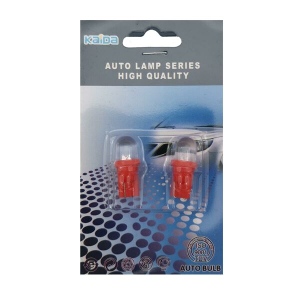 ΛΑΜΠΕΣ ΣΕΤ LED T10 W2 1X9 5D ΚΟΚΚΙΝΕΣ KAIDA