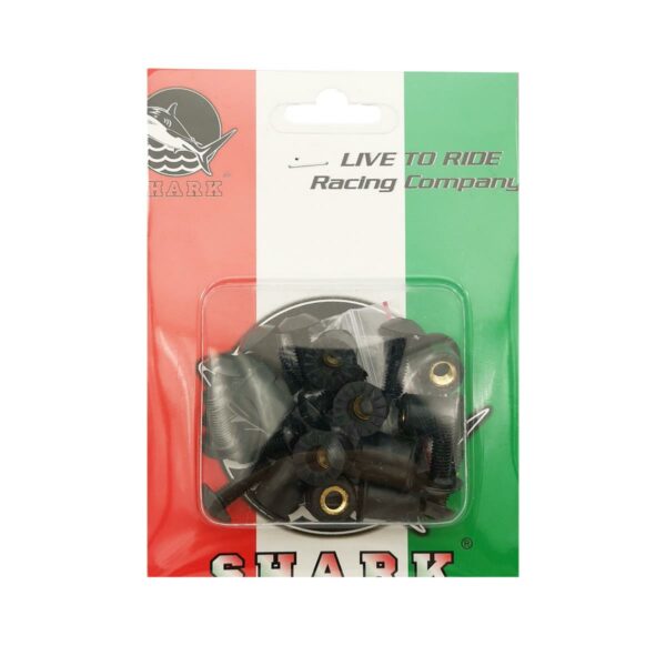 ΒΙΔΕΣ FAIRING ΣΕΤ ΧΡΩΜΑΤΙΣΤΕΣ ΜΑΥΡΕΣ M6 TAIWAN SHARK