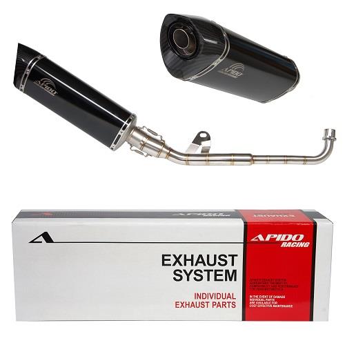 ΕΞΑΤΜΙΣΗ ΜΕ ΜΑΥΡΟ ΚΑΙ ΚΑΡΜΠΟΝ ΤΕΛΙΚΟ HONDA ASTREA SUPRA/GLX YAMAHA CRYPTON R/105 APIDO