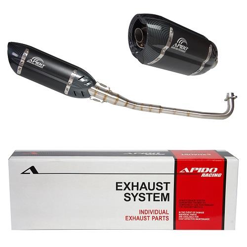 ΕΞΑΤΜΙΣΗ ΜΕ ΜΑΥΡΟ ΚΑΙ ΚΑΡΜΠΟΝ ΤΕΛΙΚΟ KAWASAKI ZX130 MODENAS XCITE130 APIDO