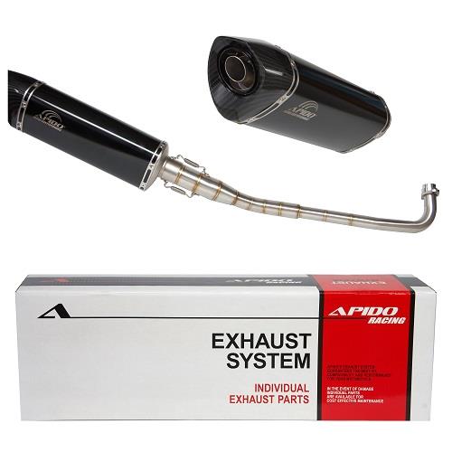 ΕΞΑΤΜΙΣΗ ΜΕ ΚΑΡΜΠΟΝ ΚΑΙ ΜΑΥΡΟ ΤΕΛΙΚΟ KAWASAKI ZX130 / MODENAS XCITE130 APIDO