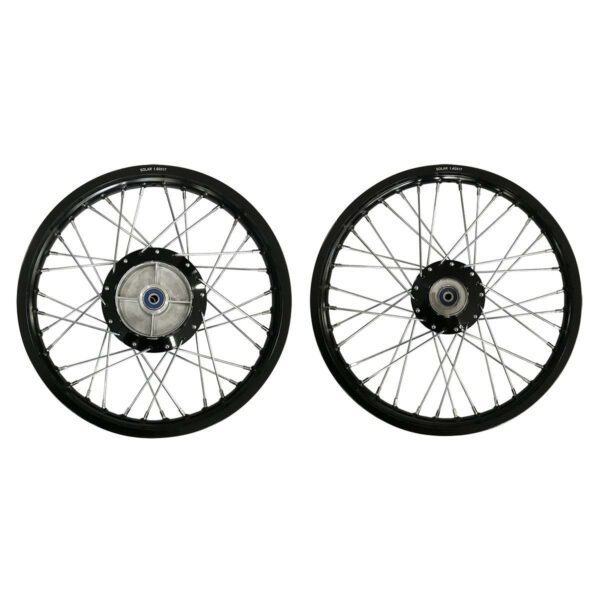 ΤΡΟΧΟΙ ΖΑΝΤΕΣ ΣΕΤ YAMAHA CRYPTON X 135 / T110 / S 115 SOLAR ΜΑΥΡΕΣ