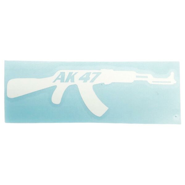 ΑΥΤΟΚΟΛΛΗΤΟ ΟΠΛΟ AK-47 ΑΝΑΓΛΥΦΟ ΜΠΛΕ - ΛΕΥΚΟ