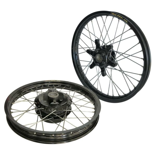 Ζάντες EXCEL μαύρα στεφάνια,ΝΙΚΕΛ ακτίνες, μαύρα κέντρα HONDA GTR 150