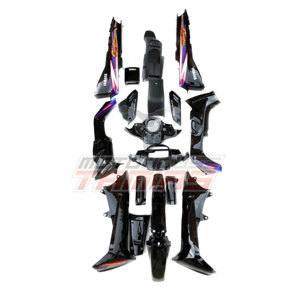 Κουστούμι σετ πλαστικά YAMAHA CRYPTON 105 μαύρο με αυτοκόλλητα