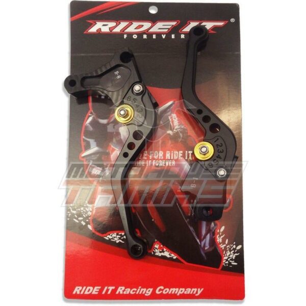 Μανέτες σετ ρυθμιζόμενες CNC RIDE IT μαύρες BMW F800 GS/ F650 GS