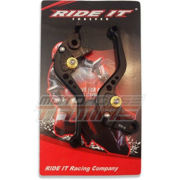 Μανέτες σετ ρυθμιζόμενες CNC RIDE IT μαύρες HONDA NC700 S-X, CB600 HORNET