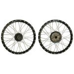 ΖΑΝΤΕΣ ΤΡΟΧΟΙ ΣΕΤ, HONDA WAVE 110 / GRAND 110, ΜΑΥΡΟ ΣΤΕΦΑΝΙ, ΜΑΥΡΟ ΚΕΝΤΡΟ, ΝΙΚΕΛ ΑΚΤΙΝΕΣ, ΤΡΥΠΗΤΕΣ, RACING BOY