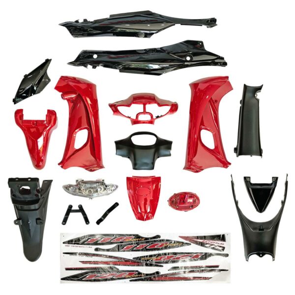 ΚΟΥΣΤΟΥΜΙ ΠΛΑΣΤΙΚΩΝ MODENAS KRISS 125 ΚΑΡΜΠΥΡΑΤΕΡ 17 ΤΕΜ, ΚΟΚΚΙΝΟ/ΜΑΥΡΟ.