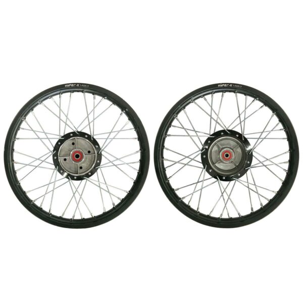 ΤΡΟΧΟΙ ΑΛΟΥΜΙΝΙΟΥ ΖΕΥΓΟΣ HONDA C50 HYPER-X ΜΑΥΡΟΙ