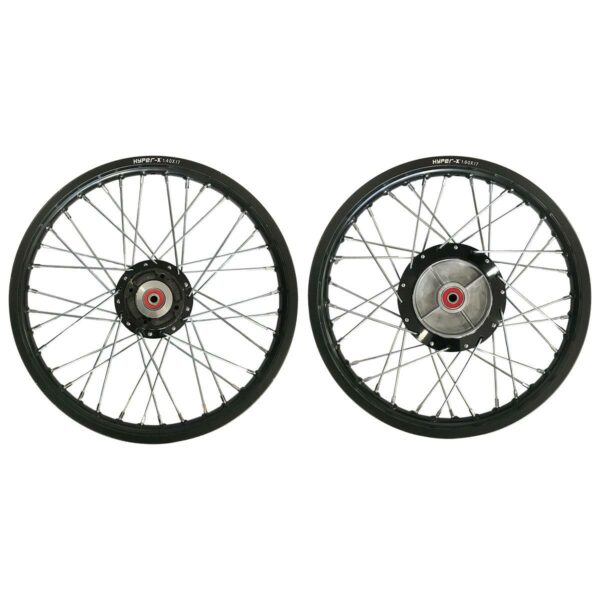 ΤΡΟΧΟΙ ΑΛΟΥΜΙΝΙΟΥ ΖΕΥΓΟΣ YAMAHA CRYPTON X135 / T110 / S115 HYPER-X ΜΑΥΡΟΙ