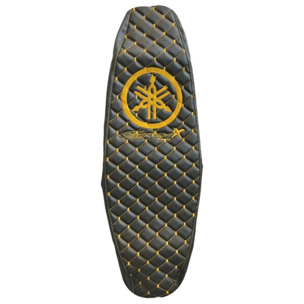 ΚΑΛΥΜΜΑ ΣΕΛΑΣ ΜΑΥΡΟ ΜΠΑΚΛΑΒΩΤΟ ΜΕ ΧΡΥΣΗ ΡΑΦΗ YAMAHA CRYPTON X 135