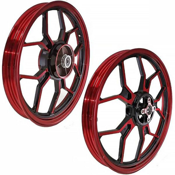 ΤΡΟΧΟΙ ΖΑΝΤΕΣ ΑΛΟΥΜΟΥΜΙΝΙΟΥ 5/10 ΜΠ/ΣΟΙ X1R SP 550 YAMAHA CRYPTON X 135 ΜΑΥΡΟ/ΚΟΚΚΙΝΟ