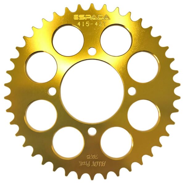 ΓΡΑΝΑΖΙ ΠΙΣΩ ΡΟΔΑΣ ΑΛΟΥΜΙΝΙΟΥ 415 42T YAMAHA CRYPTON X 135 / R 115 / T110 / Z125 ESPADA ΧΡΥΣΟ