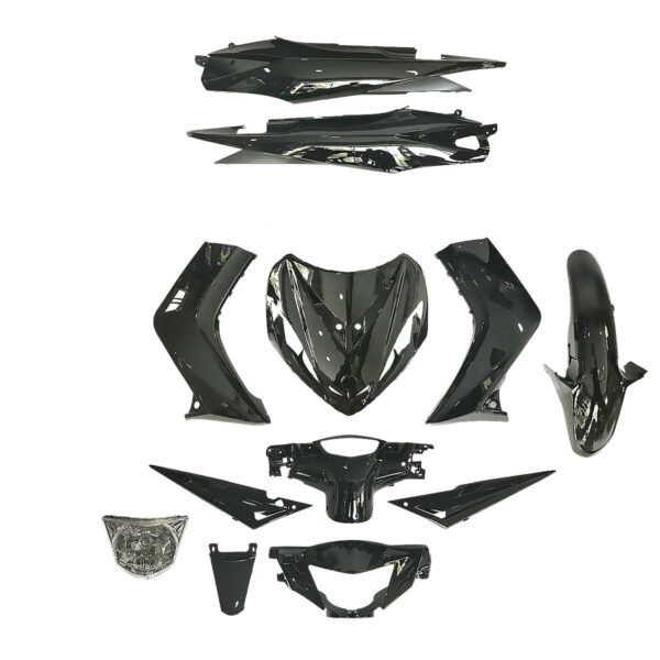 ΚΟΥΣΤΟΥΜΙ ΣΕΤ ΠΛΑΣΤΙΚΩΝ ΚΟΜΠΛΕ ΜΕ ΦΑΝΑΡΙ 12ΤΜΧ YAMAHA CRYPTON X 135 ΜΑΥΡΟ