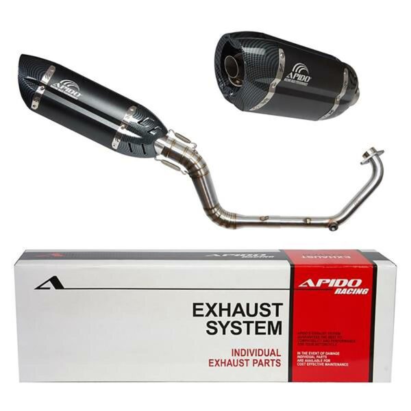 ΕΞΑΤΜΙΣΗ HIGH UP YAMAHA CRYPTON X 135 APIDO (001/1115) ΜΑΥΡΟ / CARBON