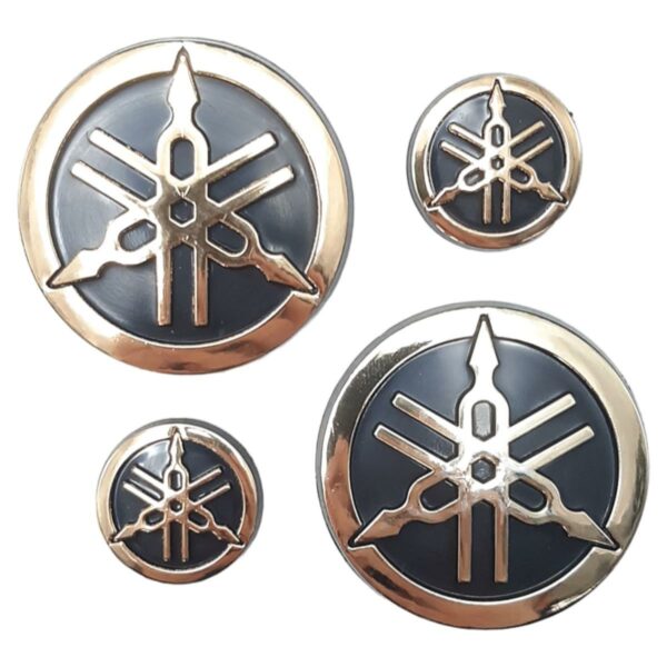 ΑΥΤΟΚΟΛΛΗΤΑ ΖΕΥΓΟΣ (4ΤΜΧ) ΕΜΒΛΗΜΑ 3D YAMAHA ΧΡΥΣΑ