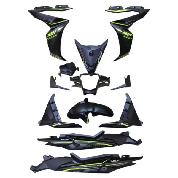 ΚΟΥΣΤΟΥΜΙ ΣΕΤ ΠΛΑΣΤΙΚΩΝ SYM VF 185 RAPIDO ΜΑΥΡΟ