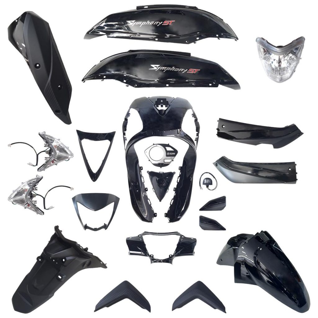 ΚΟΥΣΤΟΥΜΙ ΣΕΤ ΠΛΑΣΤΙΚΩΝ (22ΤΜΧ) SYM ST 200 E4 ΜΑΥΡΟ