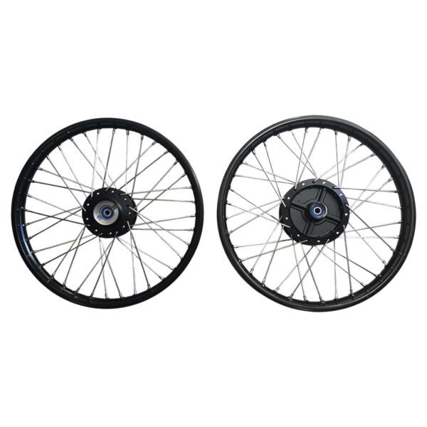 ΤΡΟΧΟΙ ΖΑΝΤΑ ΖΕΥΓΟΣ UNION ΜΑΥΡΟ ΣΤΕΦΑΝΙ/ΚΕΝΤΡΟ ΝΙΚΕΛ ΑΚΤΙΝΕΣ SUZUKI SHOGUN 110