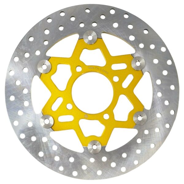 ΔΙΣΚΟΠΛΑΚΑ ΕΜΠΡΟΣΘΙΑ ΠΛΕΥΣΤΗ RACING 245MM YAMAHA CRYPTON X 135 TOKAHI ΧΡΥΣΗ