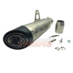 Τελικό Φ35 / Φ52 APIDO στρογγυλό ασημί με σιγαστήρα