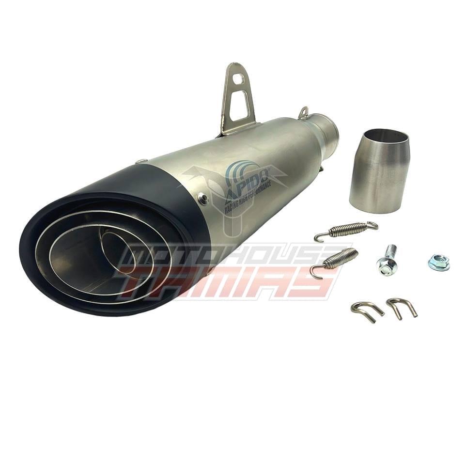 Τελικό Φ35 / Φ52 APIDO στρογγυλό ασημί με σιγαστήρα