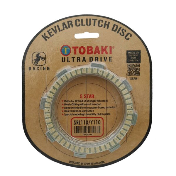 ΔΙΣΚΟΙ ΣΥΜΠΛΕΚΤΗ RACING KEVLAR YAMAHA CRYPTON 105 TOBAKI