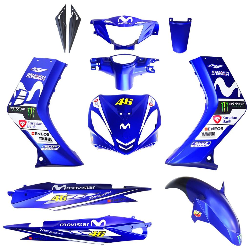 ΚΟΥΣΤΟΥΜΙ ΣΕΤ ΠΛΑΣΤΙΚΩΝ YAMAHA CRYPTON X 135 ΜΠΛΕ